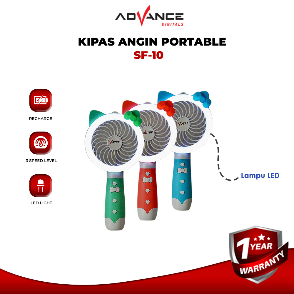 Jual Advance Kipas Angin mini Lampu LED Votre SF10 ada lampu LED ...