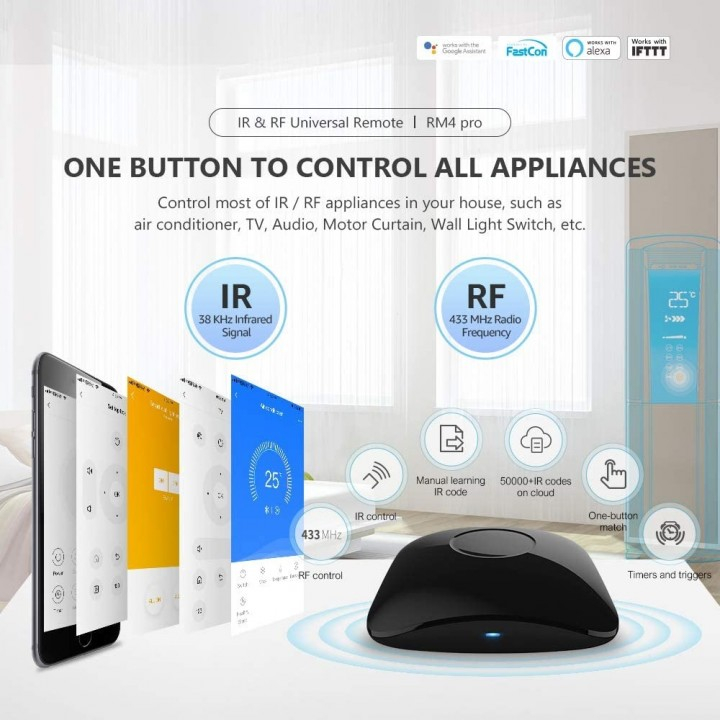 Jual BROADLINK RM4 PRO Universal IR WIFi Remote Control Upgrade RM PRO ...