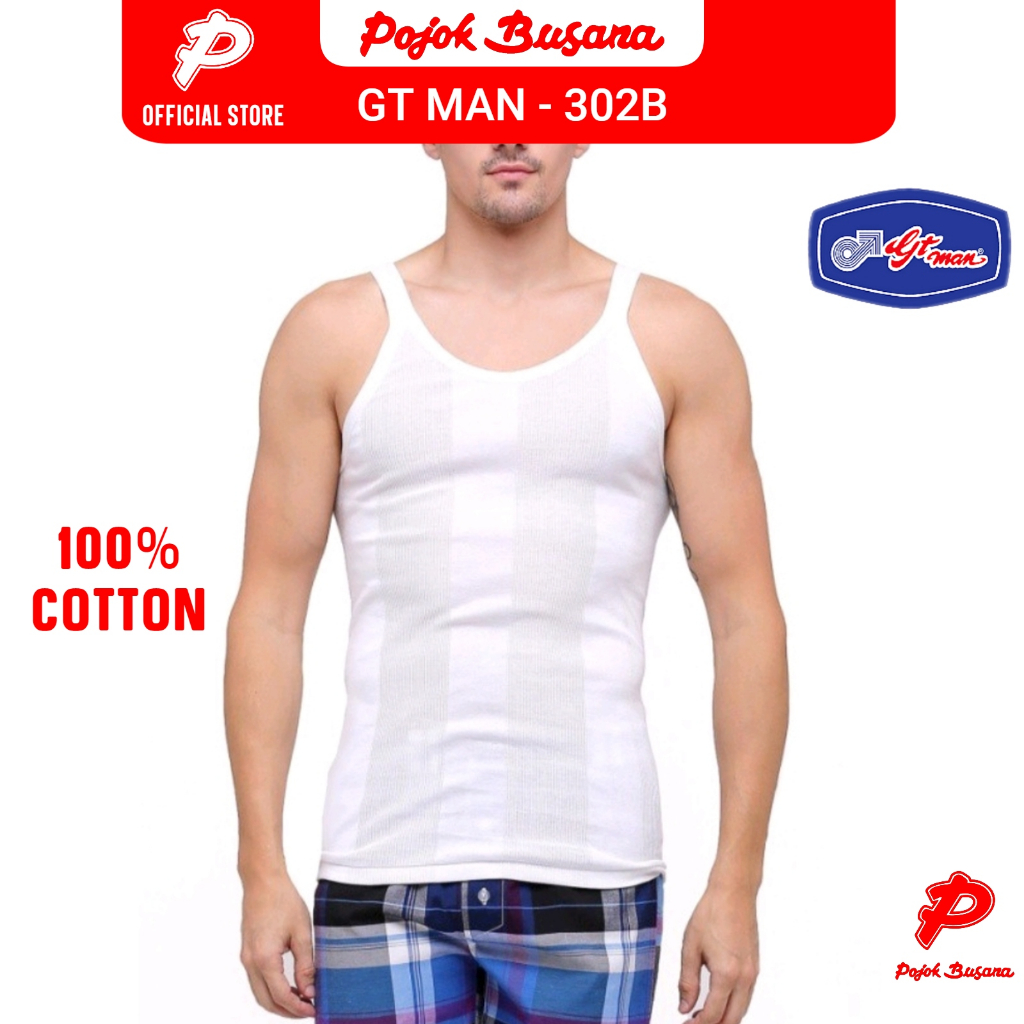 Jual Pojok Busana Gt Man Singlet Kaos Dalam Pria B Putih Ricky