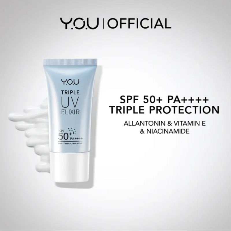 Jual YOU Triple UV Elixir Sunscreen Gel SPF 50+ PA++++ [UVA UVB Blue ...