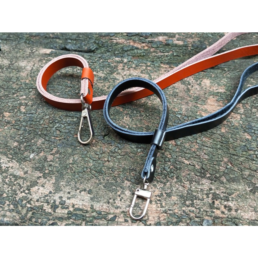 Jual Tali Name Tag Id/ Lanyard Kulit Asli Sapi - Tali Id Card | Shopee ...