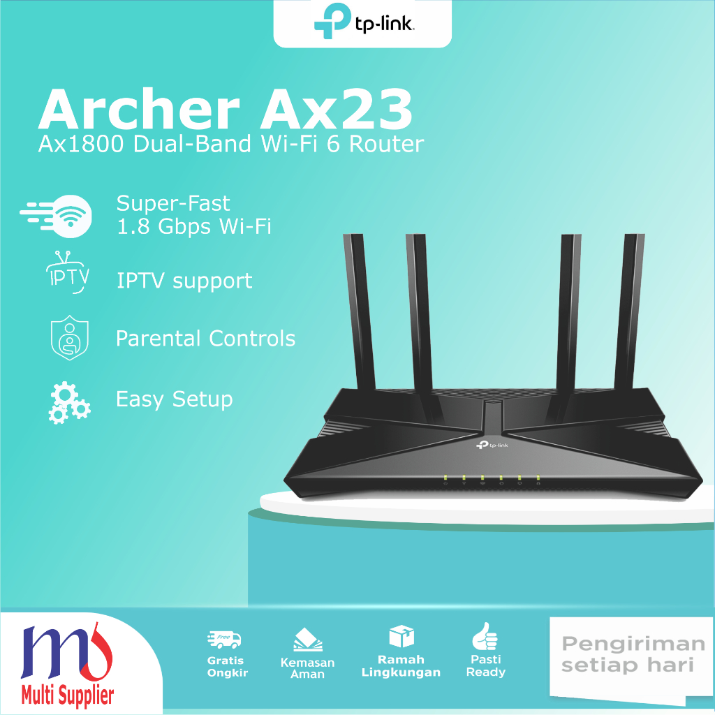 Jual TP-LINK Archer AX23 AX1800 Router WiFi Dual-Band Wi-Fi 6 | Shopee ...