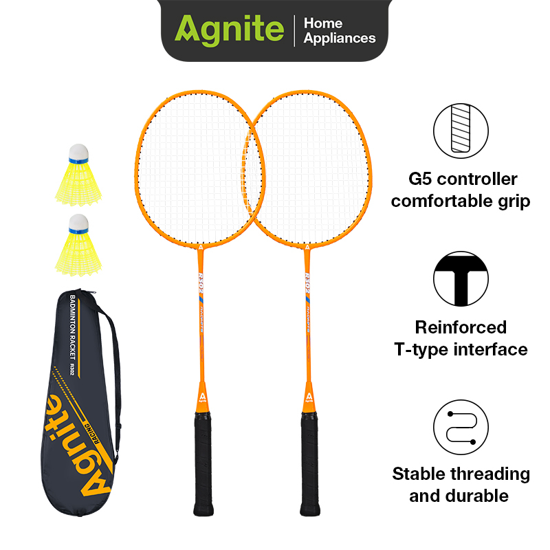 Jual Agnite Raket Bulutangkis / Iron-Integrated Badminton Racket Isi 2 ...