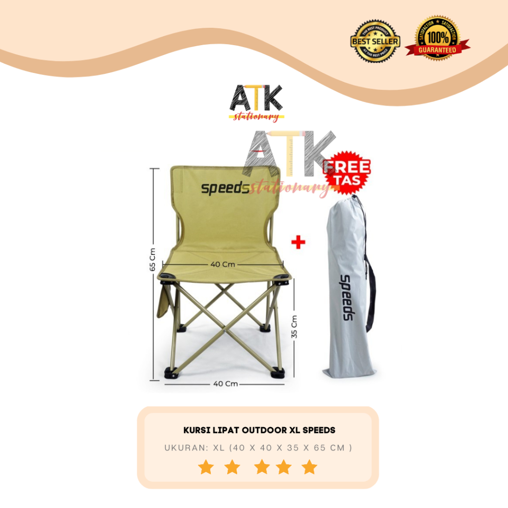 Jual Kursi Lipat Outdoor Portable Kursi Camping Bangku Gunung Speeds Xl