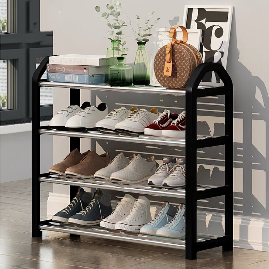 Jual KS Rak Sepatu Sandal 4 Susun Serbaguna Bahan Plastik Steel Tube