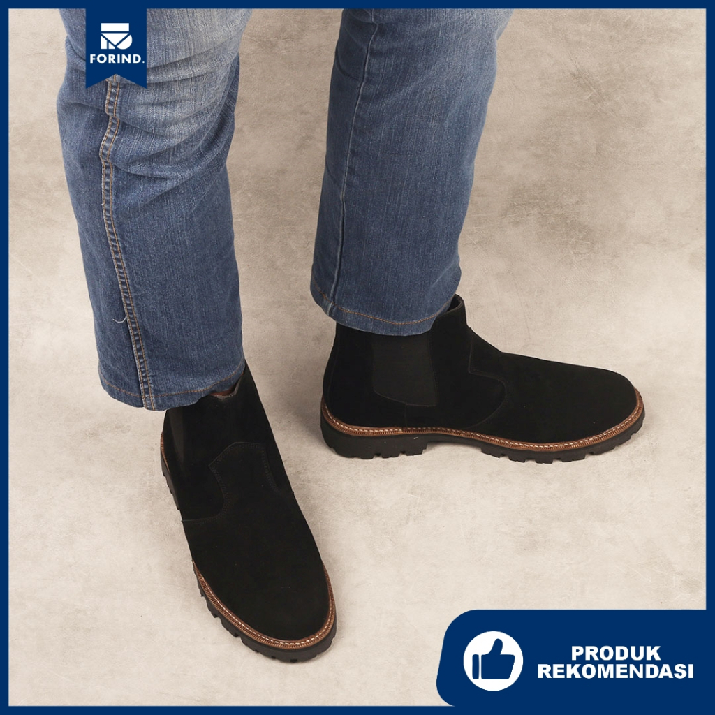 Jual Axel Black | 39-44 | Sepatu Chelsea Boots Kulit Asli Slip On Hitam ...