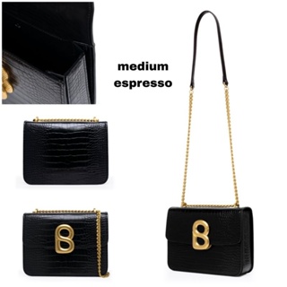 Audrey Chain Bag Medium - Espresso – Buttonscarves