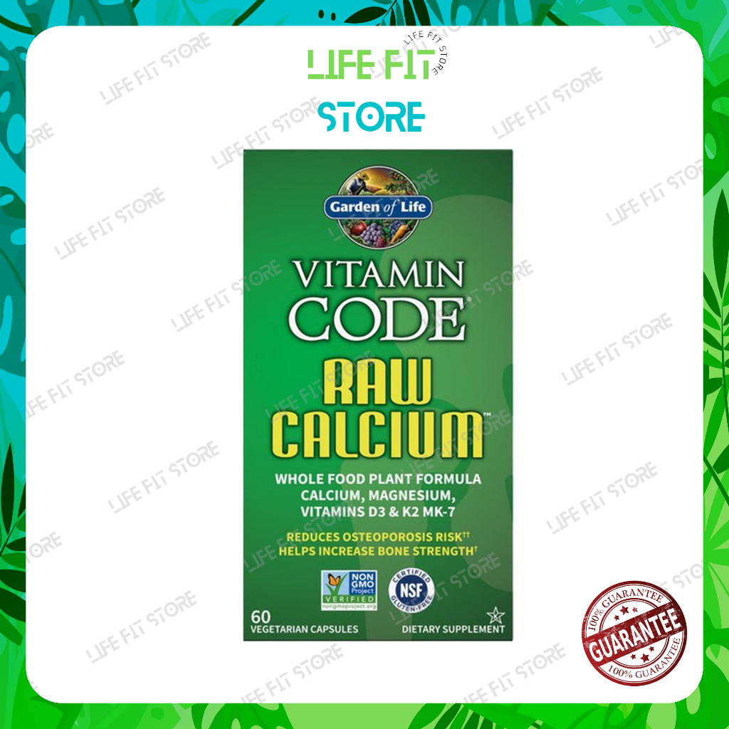 Jual Vitamin Code Raw Calcium Garden of Life isi 60 whole food
