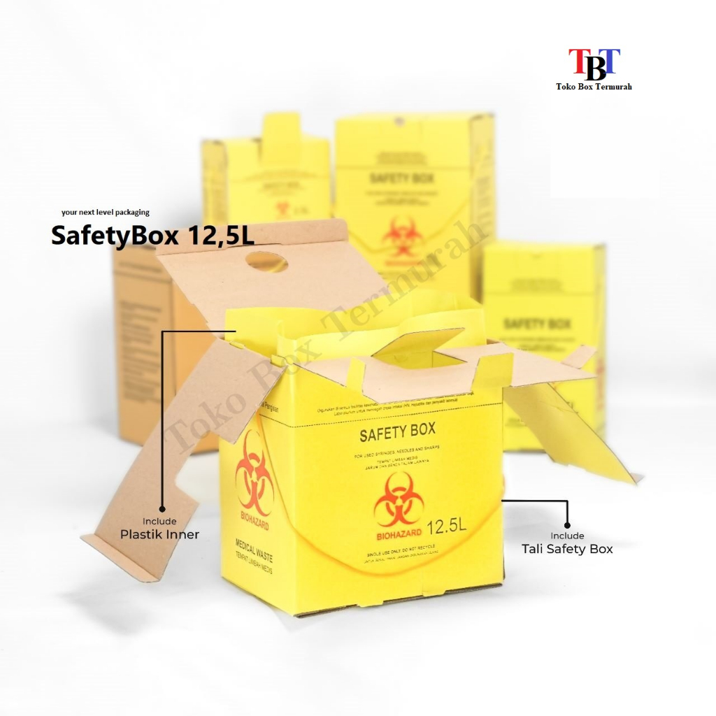 Jual SAFETY BOX 12.5 Liter Sampah Medis/Safetybox/Alkes/BioHazard ...