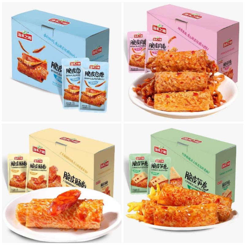 Jual Termurah Snack Skin Tahu Roll 20gr Cemilan Snack Kulit Tahu 20gr