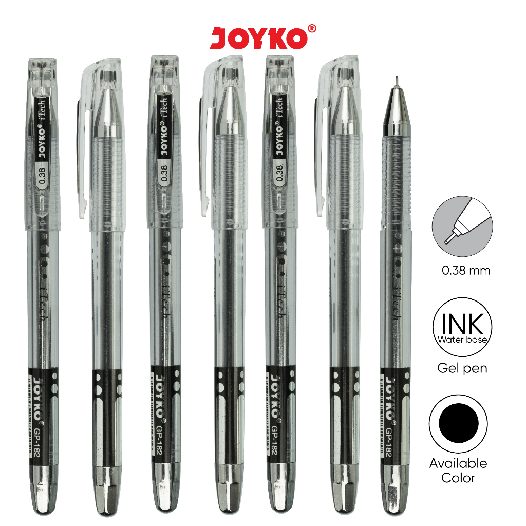 Jual Gel Pen Pulpen Pena Joyko GP 182 I Tech 0 38 Mm Shopee Indonesia