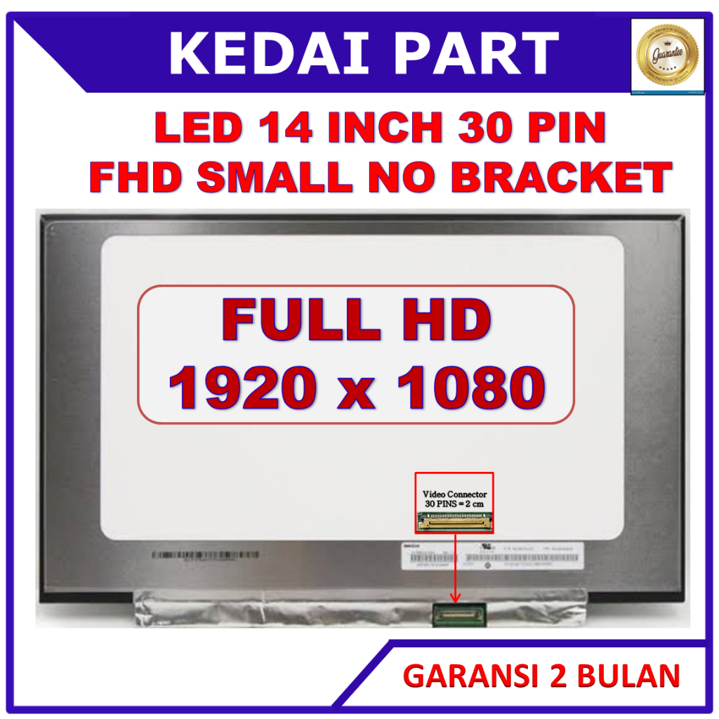 Jual LCD LED Lenovo 14 Inch Slim 30 Pin Full HD FHD Small No Bracket ...