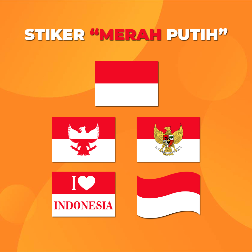 Jual Stiker Persegi Pipi Hut Ri Bendera Merah Putih Ii Kemerdekaan Indonesia Ii Pancasila Ii 8495