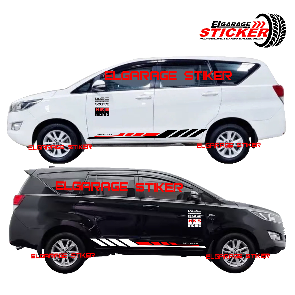 Jual Stiker Mobil Innova Cutting Stiker Striping Limited Edition Stiker Body Samping Mobil