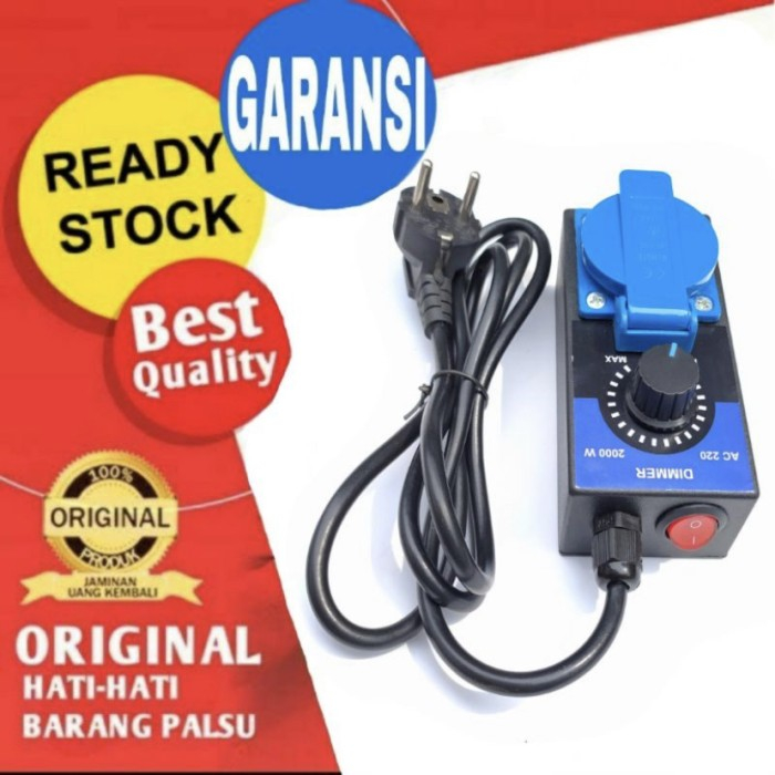 Jual DIMMER 2000W siap pakai pengatur kecepatan bor dinamo kipas angin