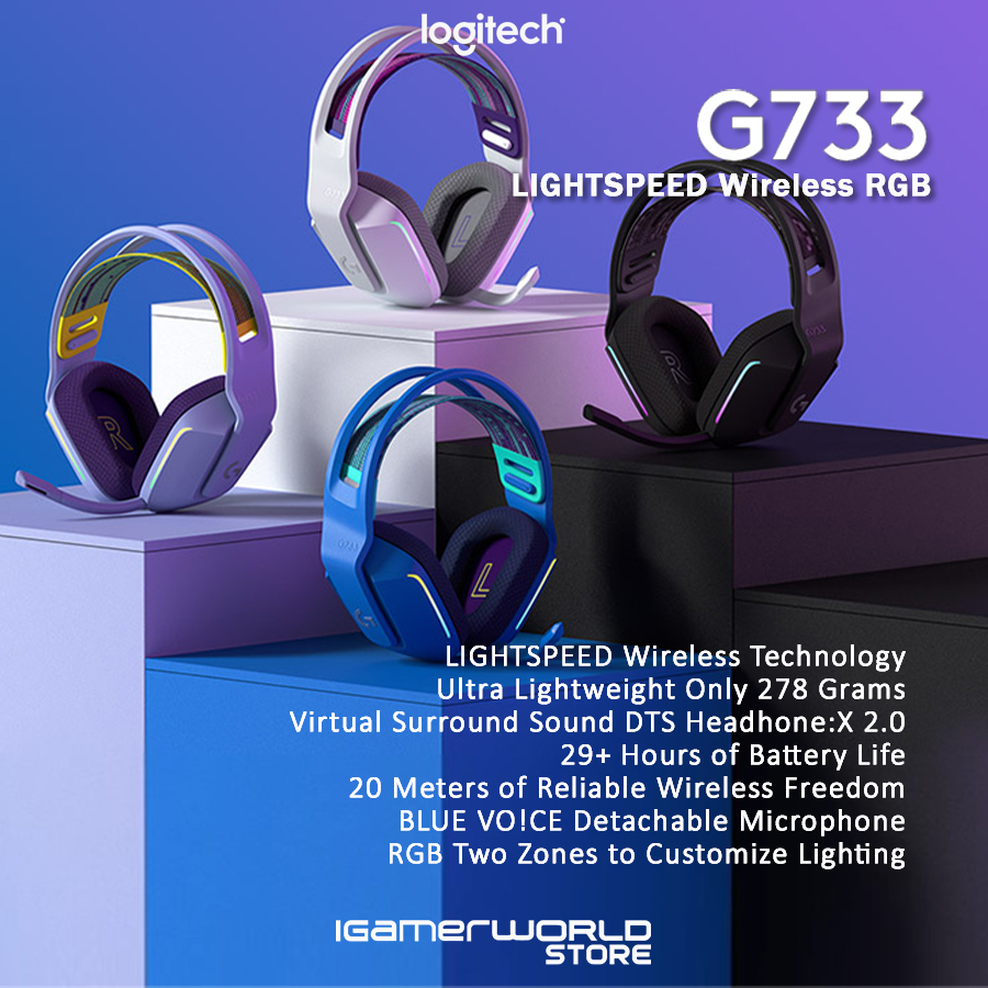 Jual Logitech G733 LIGHTSPEED Wireless RGB Gaming Headset Shopee Indonesia