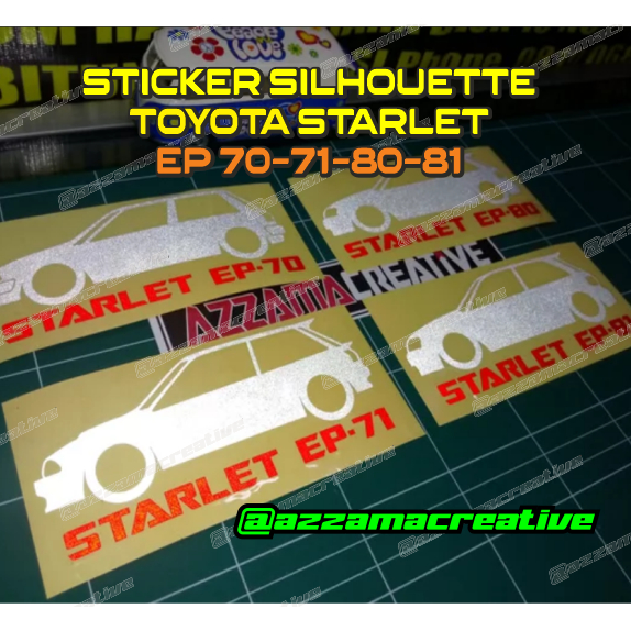 Jual Sticker Silhouette Toyota Starlet Kotak dan Kapsul | Shopee Indonesia