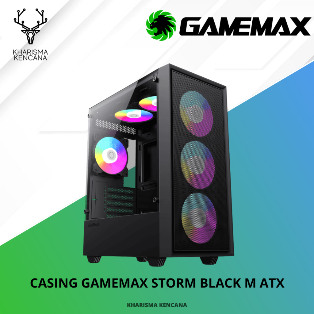 Jual CASING GAMEMAX STORM BLACK M ATX | Shopee Indonesia