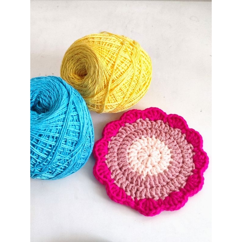 Jual Aesthetic round coaster warna rajutan | Shopee Indonesia