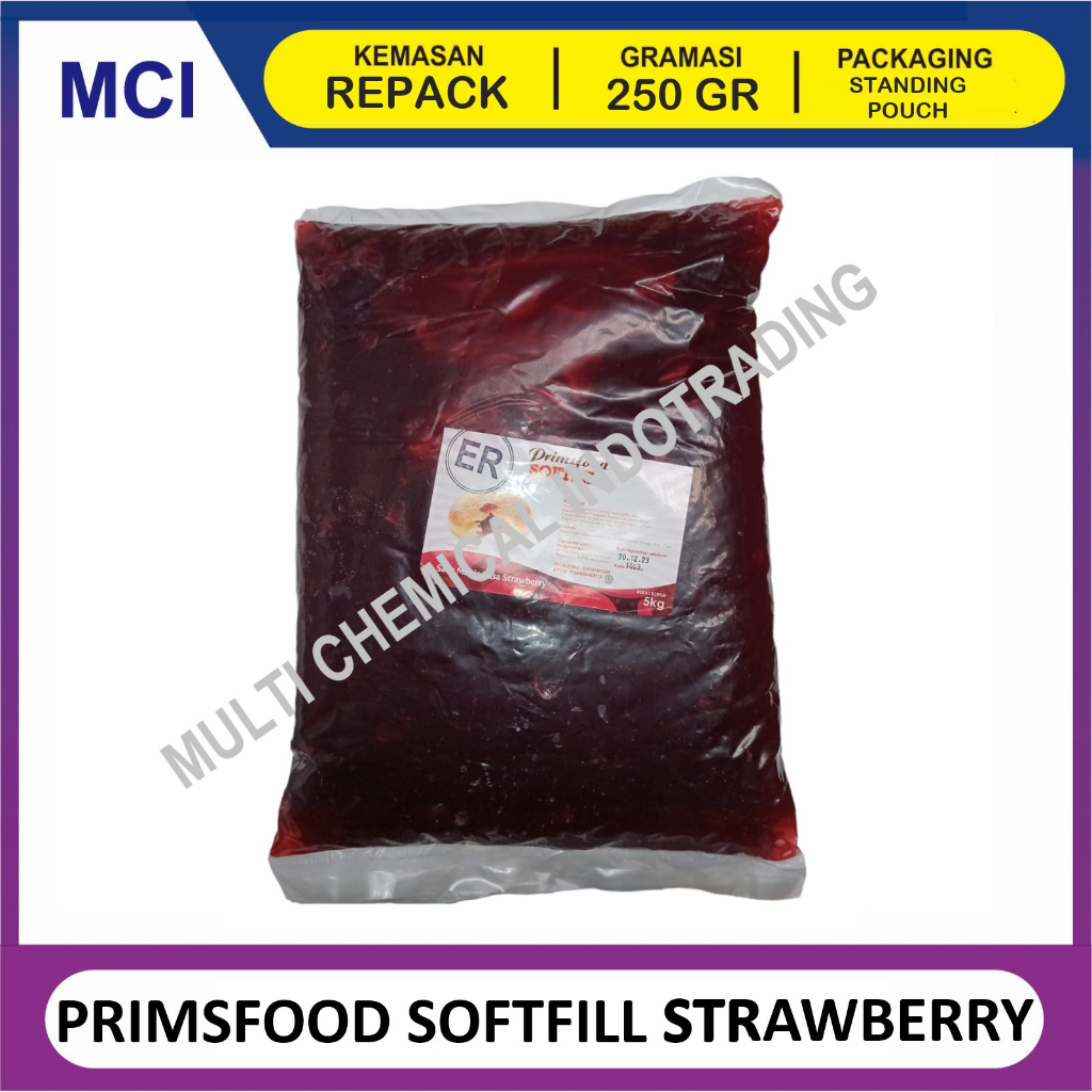 Jual PRIMSFOOD SOFTFILL SELAI STRAWBERRY JAM STROBERI REPACK 250 GR ...