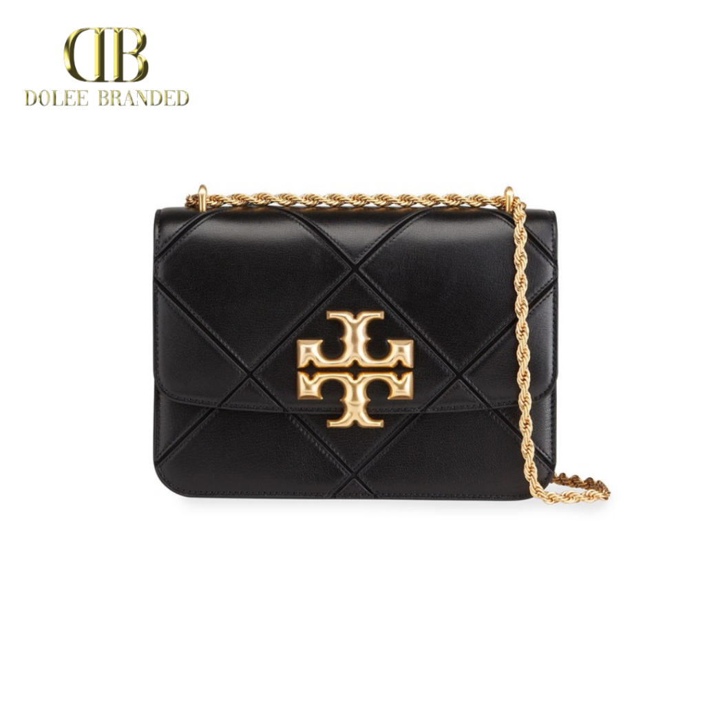 Jual Tory Burch Eleanor Quilted Convertible Shoulder Bag Black