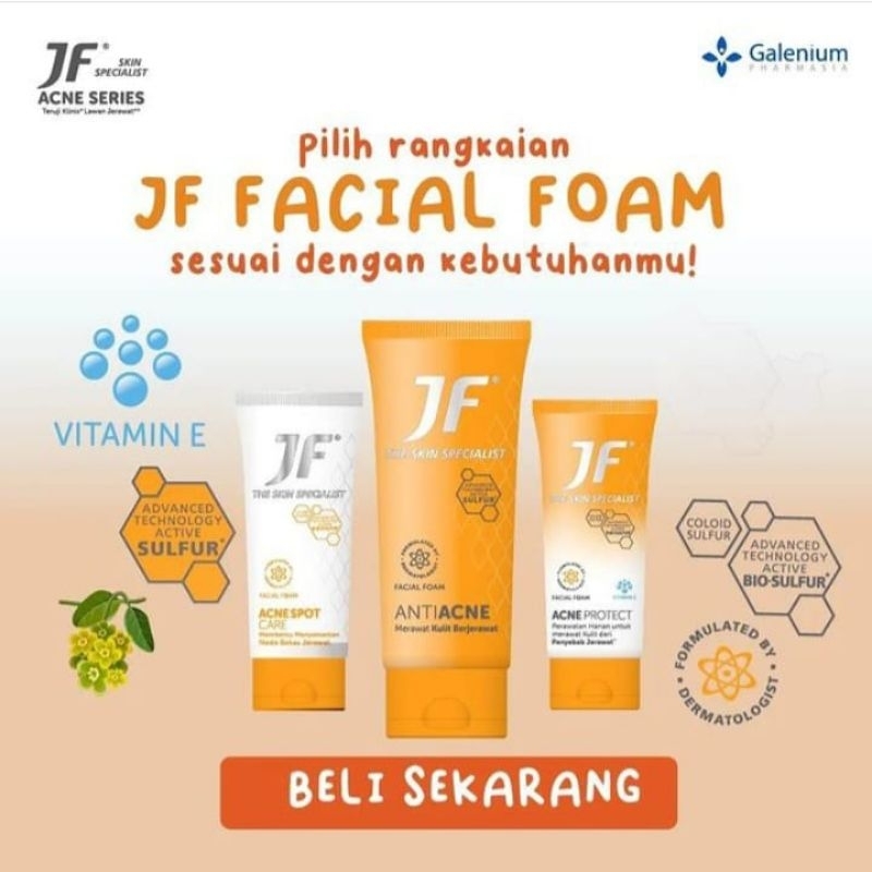 Jual JF Sulfur Facial Foam Anti Acne Acne Protect Acne Spot Care