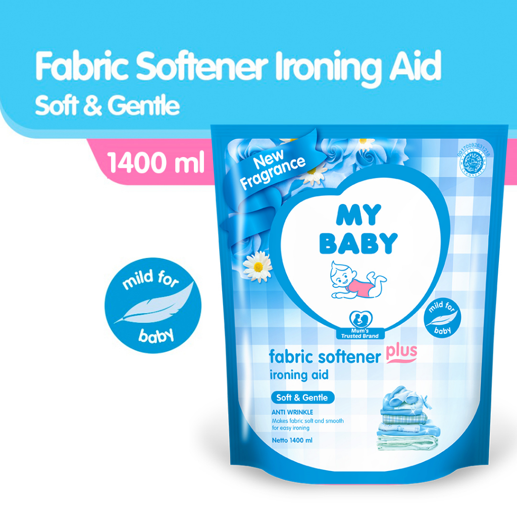 Jual MY BABY Fabric Softener Plus Ironing Aid Soft & Gentle Refill 1400 ...