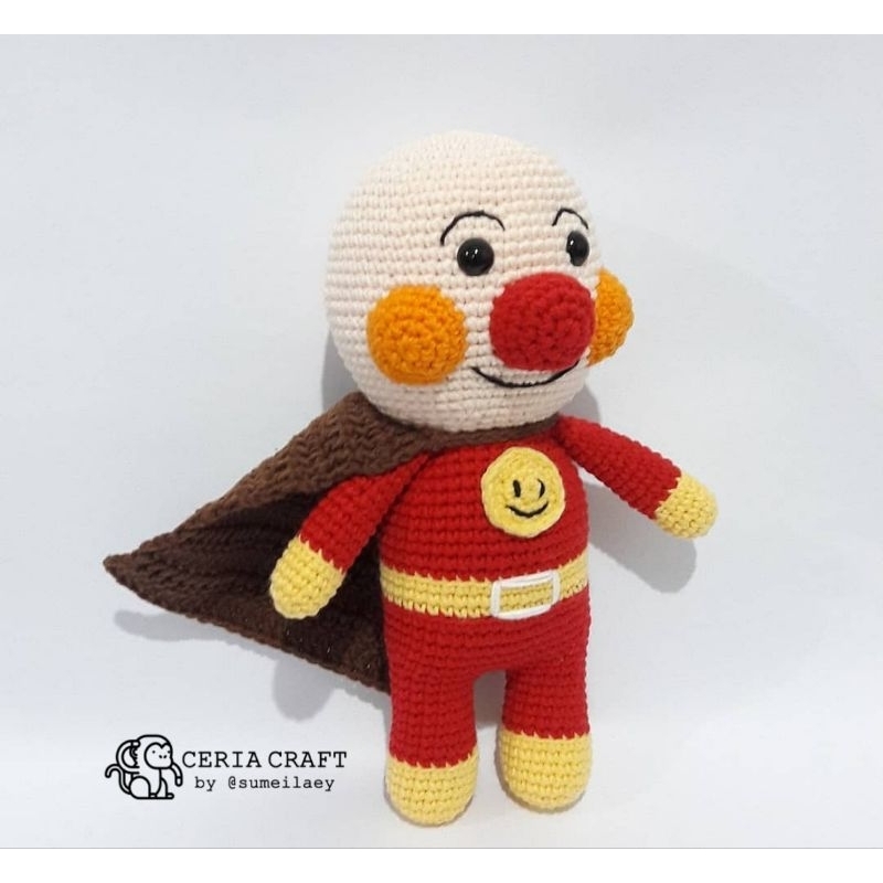 Jual Boneka Rajut Amigurumi Anpan Man | Shopee Indonesia