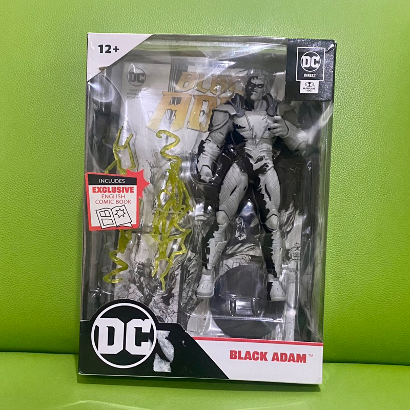 McFarlane DC Black Adam Batman Actionfigur | 18 Cm Gold Label SDCC Exklusiv | Mit Exklusivem Comic