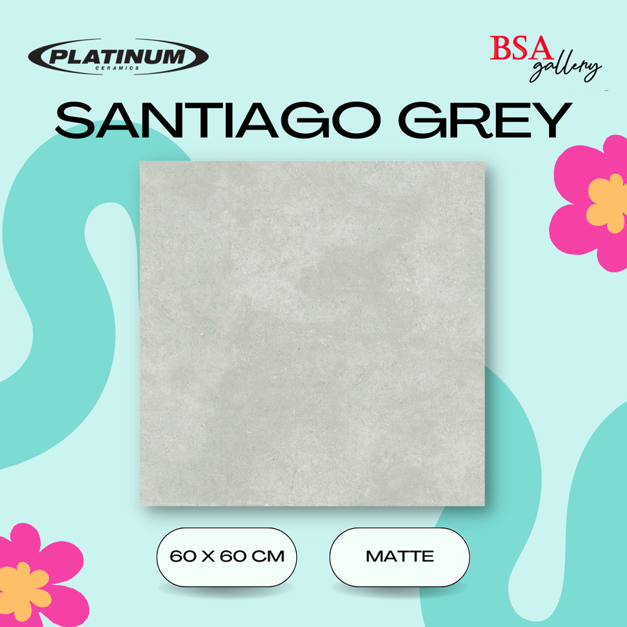 Jual Keramik Lantai Platinum Santiago Grey X Keramik Lantai Matte