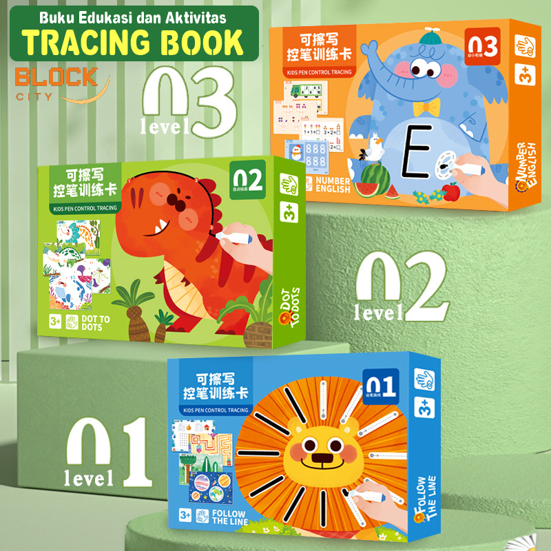 Jual Block City MAGIC WORKBOOK Wipe and Clean Tracing Activity Book ...