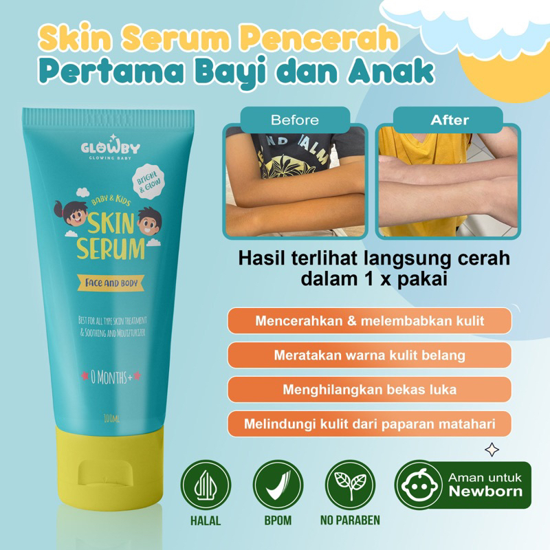 Jual (Glowby) Skin Serum Lotion Wajah dan Badan Pencerah Kulit Bayi dan