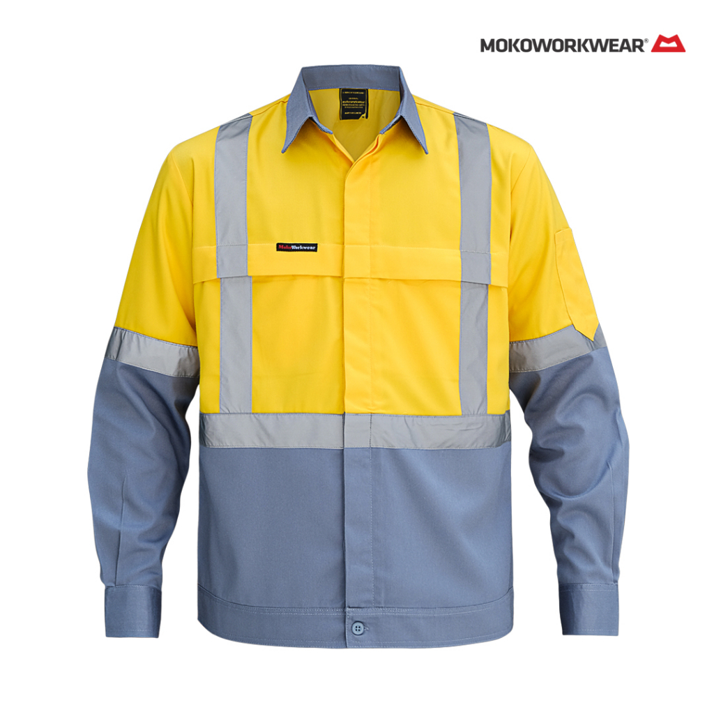 Jual WEARPACK SAFETY PREMIUM MOKOWORKWEAR ABU KUNING / WEARPACK ...