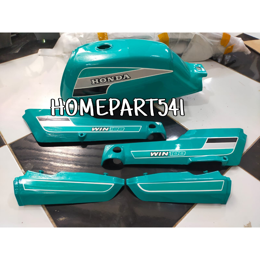 Jual TANGKI HONDA WIN 100 TENGKI HONDA WIN SET BODY + BOK AKI + STIKER