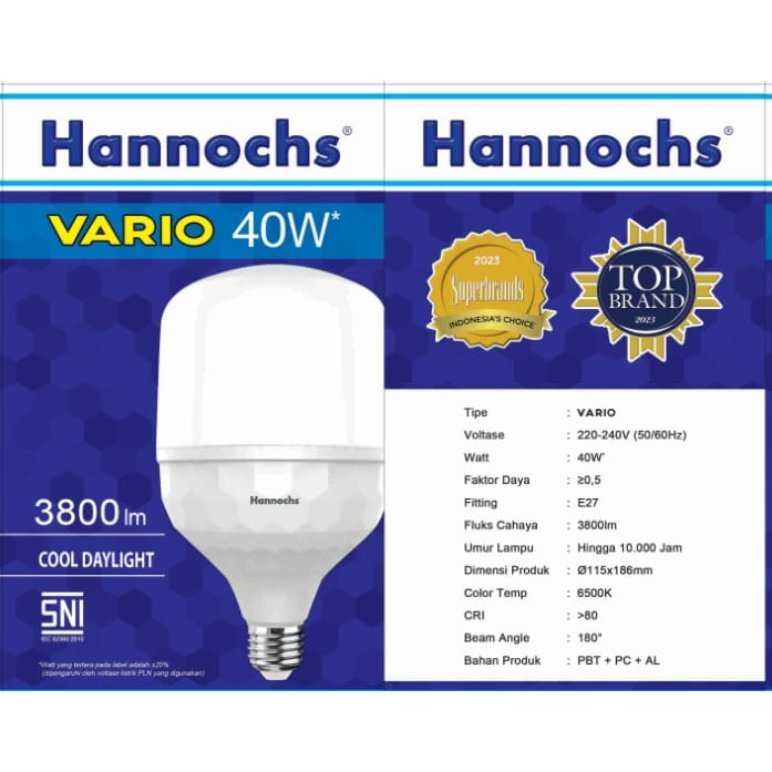 Jual Lampu Led Hannochs Vario Watt Bohlam Led Hannochs Vario Kapsul W Tabung Shopee Indonesia