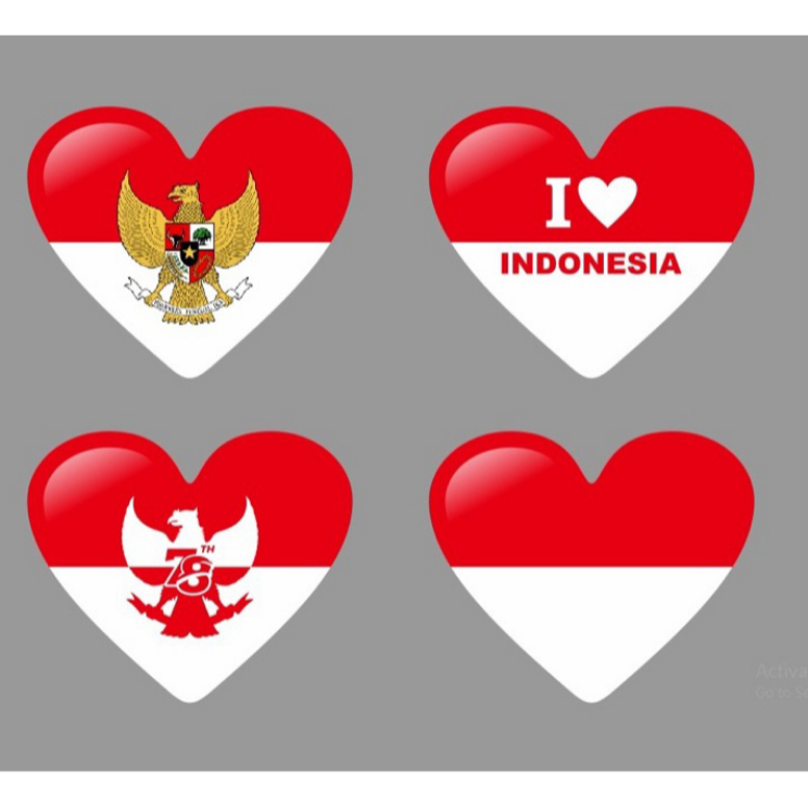 Jual Pcs Sticker Pipi Hut Ri Bendera Merah Putih Stiker Kemerdekaan Indonesia Pancasila