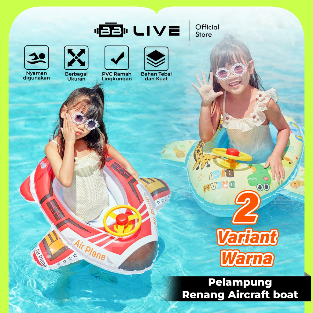 Jual BB LIVE Pelampung Pesawat Baby Boat Dengan Roda Kemudi 990cm
