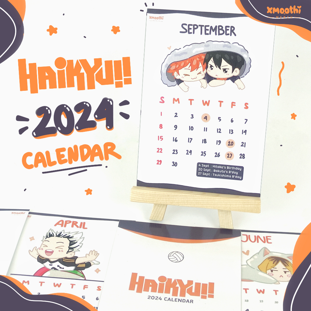 Jual KALENDER HAIKYUU 2024 KALENDER ANIME HAIKYUU 2023 MINI DESK