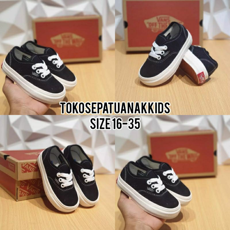 Jual SEPATU ANAK BAYI VANS AUTHENTIC HITAM TALI SEPATU ANAK LAKI LAKI DAN PEREMPUAN Shopee Indonesia