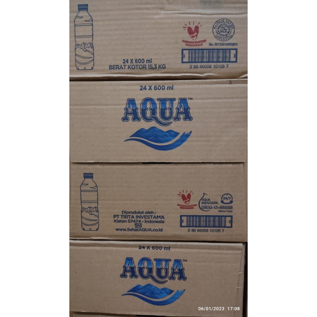 Jual Aqua Kemasan Botol 600ml | Shopee Indonesia