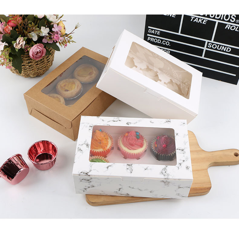 Box kue cupcake muffin brownis isi 2/4/6/8/9/12 jendela mika / Kotak kue cupcake muffin eggtart pie simpel elegan