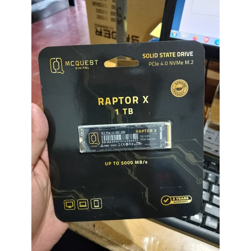 Jual MCQUEST DIGITAL SSD M.2 NVMe RAPTOR X 1TB GARANSI RESMI | Shopee ...
