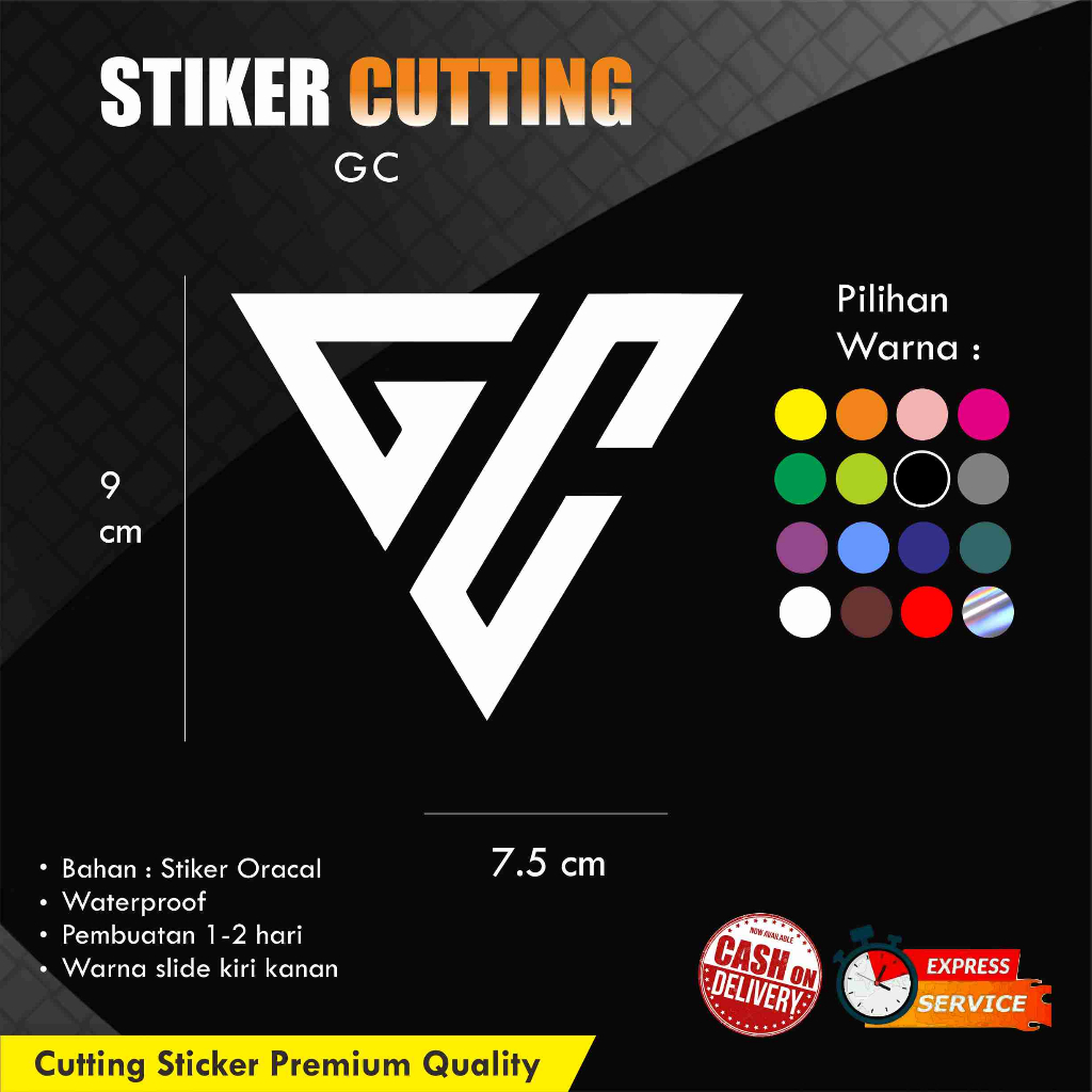 Jual Stiker GC / Stiker mobil motor / Stiker cutting nama oracal ...