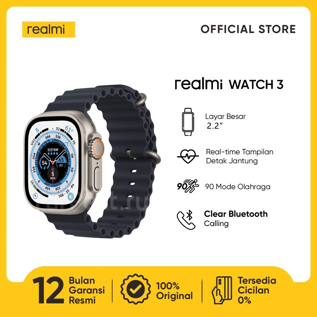 Jual realmi Watch 3 Smartband 2.2 inch Large Color Display | Clear ...