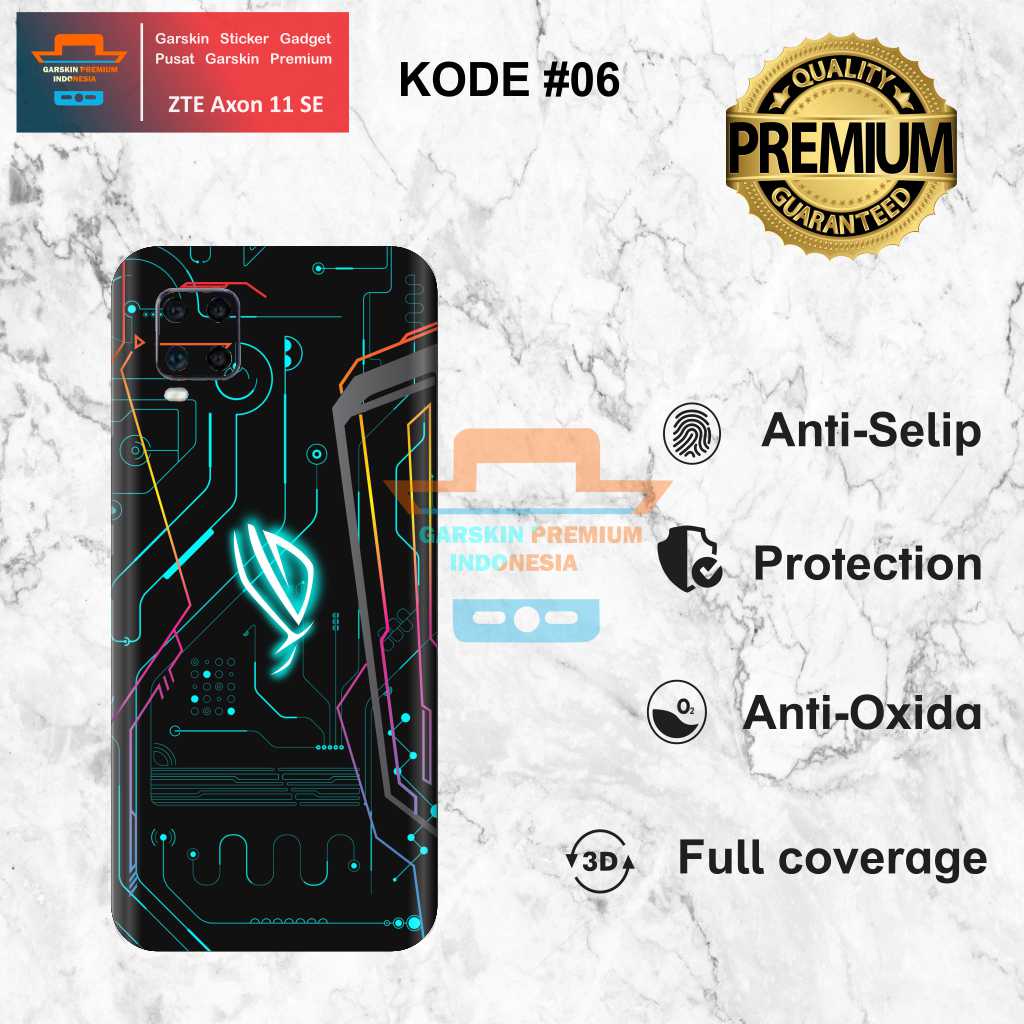 Jual *(NEW)* COD Garskin Sticker ZTE Axon 11 SE Motif 610Bisa