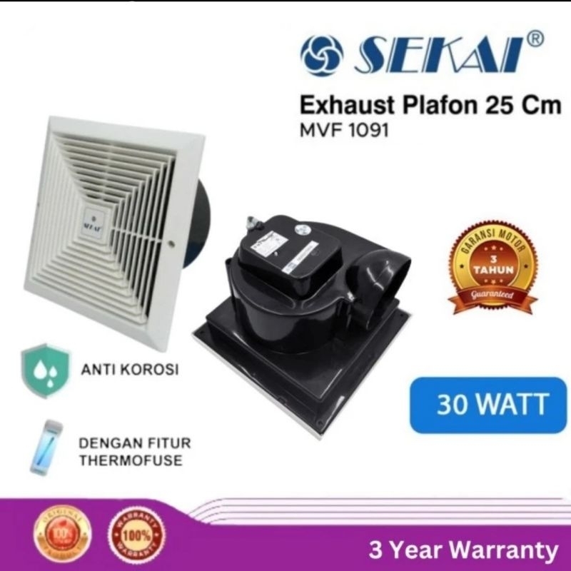 Jual Sekai Exhaust Fan Plafon Cm Inchi Mvf Heksos Ceiling Mvf