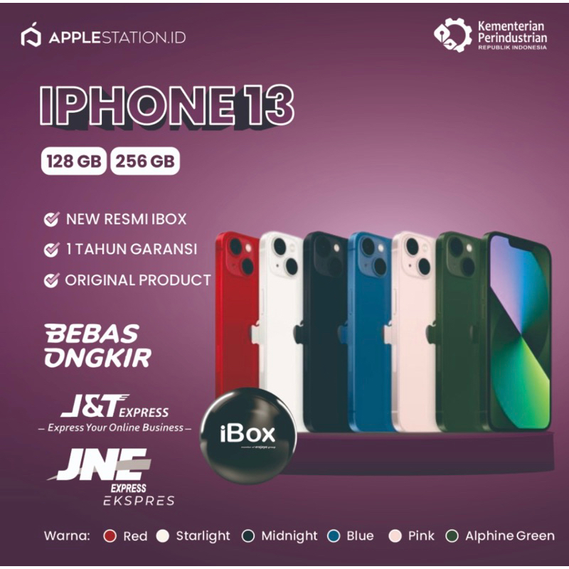 Jual NEW IBOX IPHONE 13 GARANSI 1 TAHUN RESMI INDO | Shopee Indonesia