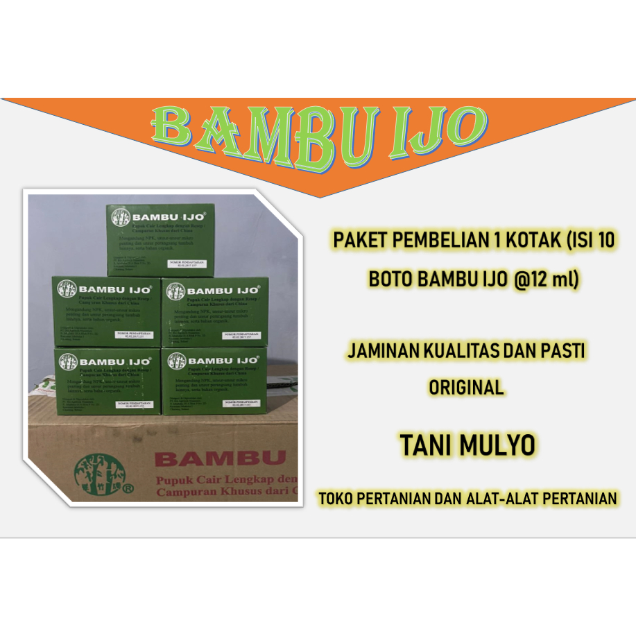 Jual BAMBU IJO PAKET 1 KOTAK ISI 10 BOTOL | Shopee Indonesia