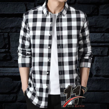 Kemeja Flanel Pria Lengan Panjang Distro Motif Kotak