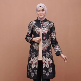 Jual couple batik motif bunga bangkai hitam original hilmi super seragam  batik tunik kemeja lengan panjang sarimbit batik kombinasi batik hitam ori  99 23 batik pasangan suami istri fashion busana muslim | Shopee Indonesia